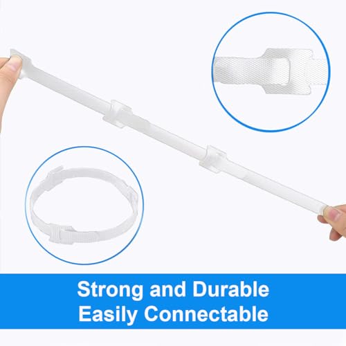 California Jos 60 Pcs 6 Inches Reusable Cable Ties, Wire Ties, Cord Organizer, Cable Organizer, Adjustable Cable Management thumb #4
