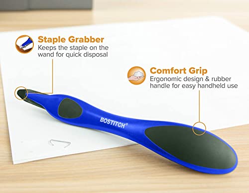 Bostitch Office Professional Magnetic Easy Staple Remover Tool, 3 Pack Blue Colored Staple Puller Stick For Office Home & School. #TOP2