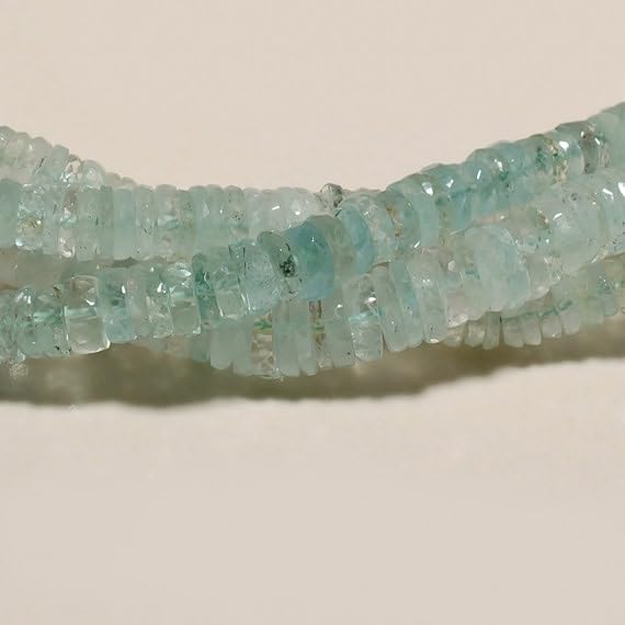 Perles aigue-marine 5mm à tailler soi-même pour créer un cadeau d'anniversaire personnalisé unique