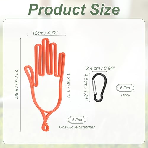 Extensor de guantes de golf PATIKIL para mantener la forma y secar accesorios deportivos, 6 Pcs 2