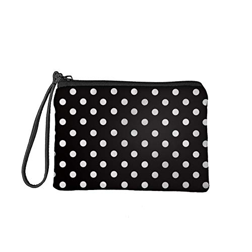 Coeqine Polka Dot Print Wallet For Women Soft Small Coin Purse With Zipper Tote Handbag #TOP15