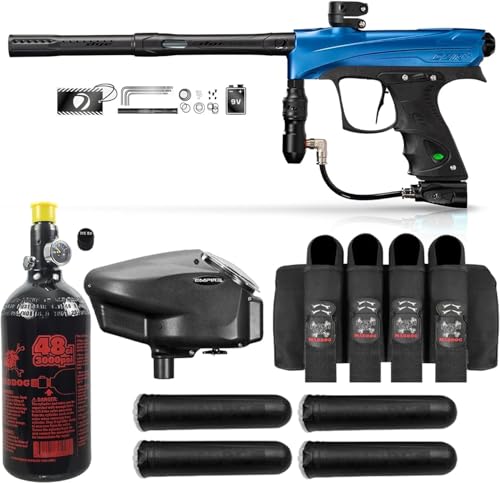 Maddog DYE CZR+ .68 Cal Full Auto Electronic Paintball Gun Marker Advanced Starter Package | HPA Tank, Empire Halo Too Loader, Neck Protector, Pro Harness &...