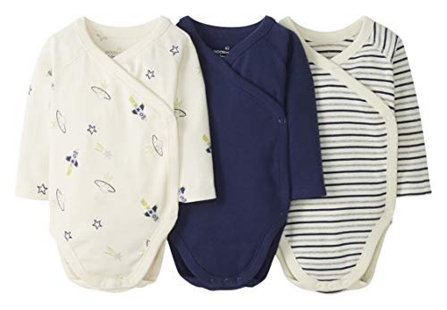 Image of Moon and Back Unisex-Baby Long-Sleeve Side Snap Bodysuit