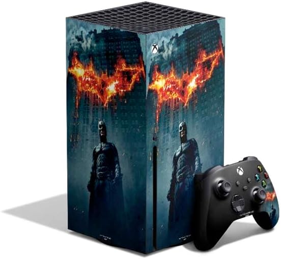 Skinit Decal Gaming Skin Compatible with Xbox Series X Bundle - Officially Licensed DC Comics Batman Dark Knight Rises Poster Design
