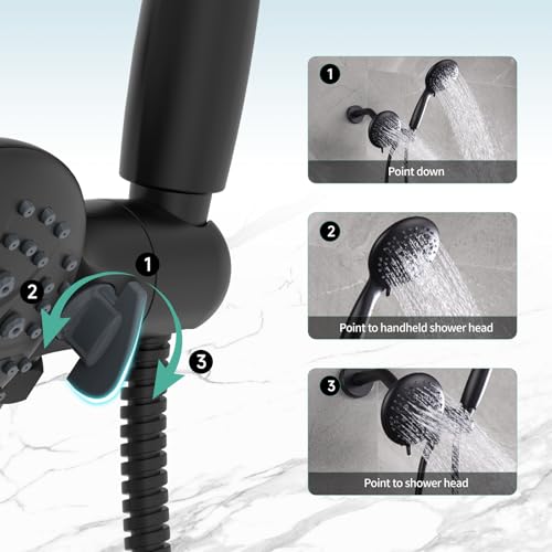 Image of SR SUN RISE Dual 2 in 1 Shower System with Handheld,Matte Black