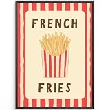 MJ-GRAPHICS® Poster French Fries Kunstdruck Retro Wandbild 