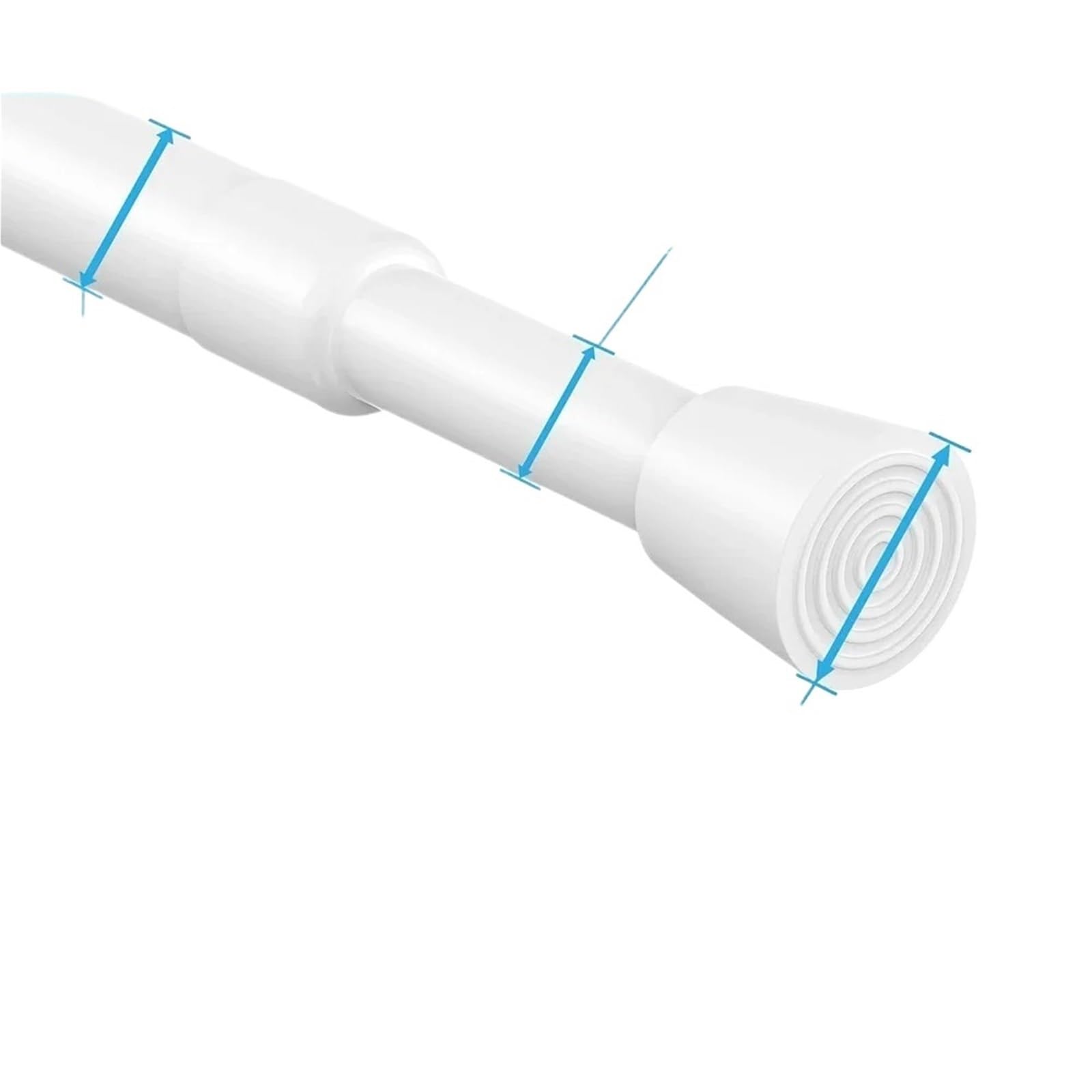 Telescopic Curtain Pole 30-110CM Multi Purpose Spring Loaded Extendable Telescopic Curtain Pole Tension Rail Net Voile Rods(80-150CM 2PCS)