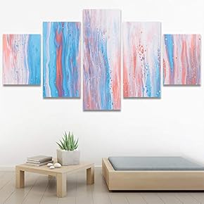 SIGNWIN 5 Panel Canvas Wall Art Modern Art...