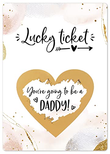 Image of Joli Coon Pregnancy announcement scratch off cards - You are going to be a daddy - Dad pregnancy scratch off announcement