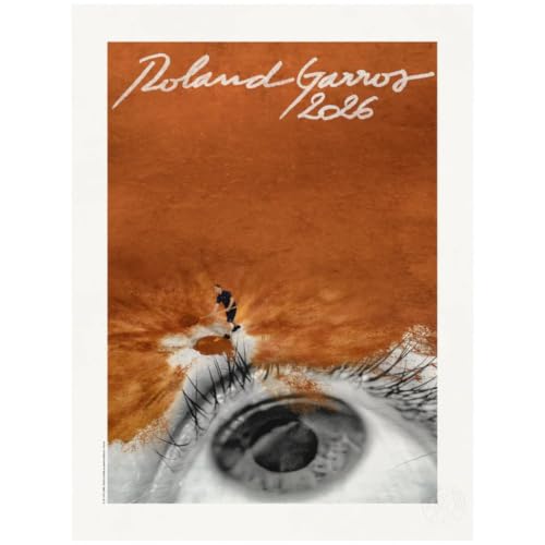 Poster Roland-Garros 2026 Paris 30x40cm pour décoration murale de tennis