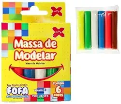 Massinha de Modelar, Fofa, 06 Cores, 90 g, Make+