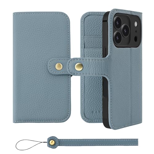 HANATORA for iPhone 17Pro �P�[�X �蒠�^ �{�v �X�}�z�P�[�X �X�}�z �X�^���h �X�g���b�v �t�� �V�������N�J�[�t���U�[ �x���g���� �}�O�l�b�g�Ȃ� �u���[�O���[ H0XB-17Pro-BlueGray �M�t�g �a���� ���� �j��