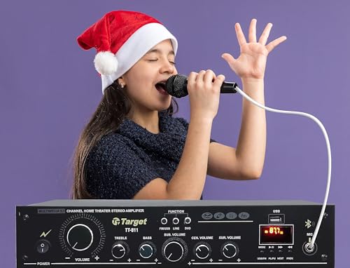 Image of TARGET - TT 811 Amplifier Rms 180 Watts 5.1 Channel Surround Six Tracks Stereo Amplifer USB, Bluetooth, Av, MIC