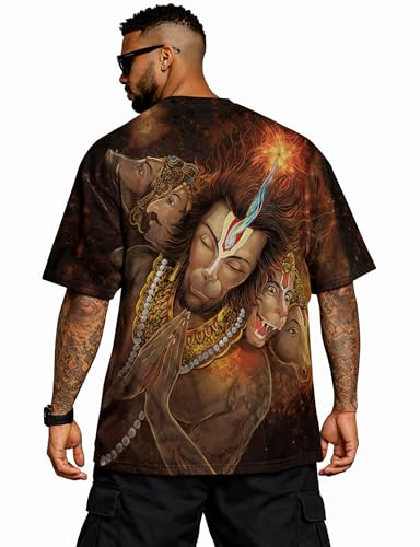 Image of STAND OUT All Over Printed Shiva, Krishna, Hanuman, Kali, Ram and Ravana, Ramayan, Bagavath Githa, Buddha Religious, Spiritual, Hindu Gods T-Shirts
