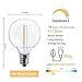 G40 Led Replacement Light Bulbs 1W Shatterproof Globe Bulb fits E12 Candelabra Screw Base, 1.5 Inch Dimmable Light Bulbs for Indoor Outdoor String Lights, Patio Cafe Decor, Warm White, 25 Pack