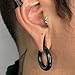 BodyAce Black Hinged Segment Clicker PA Rings, 2G 4G 6G 8G 10G 12G Large Spring Action BCR Rings, Surgical Steel Septum Nose Rings Ear Gauges Earrings Hoops [12G(2mm),Hoops:14mm]