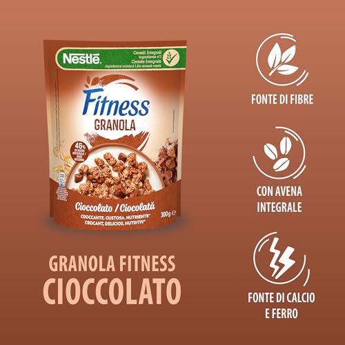 FITNESS Granola Cioccolato con Avena e Cereali Integrali 300g - Immagine 3