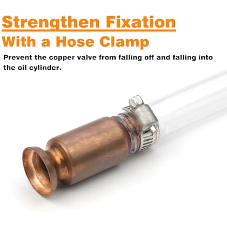 Gas Siphon Pump 1/2'' Copper Valve 6FT Syphon Hose for Water Gasoline Fuel & Other Liquid Safety Self Priming Shaker Siphon Hand Pump Tube