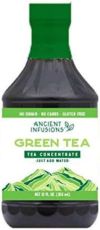 Ancient Infusions Tea Concentrates: Your Choice of Sassafras Tea, Green Tea, Raspberry Tea or Peach Tea 12 oz. Bottles (Green Tea, 2 Bottles)