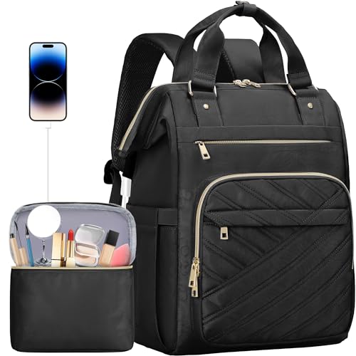 XJ-HOME Mochila De Mujer Para Portátil 17,3", Escolar Impermeable Para Mujer Bolsa Para Laptop, Grande Mochila De Viaje Para Mujeres Con USB Puerto, Mochila De Trabajo Para Profesora y Enfermera