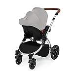 Ickle Bubba Stomp V3, All-in-One-Reisesystem, inklusive Trageschale, wendbarer Kinderwagen und Galaxy-Autositz Gruppe 0+ mit ISOFIX-Boden (Silber auf Silberrahmen)