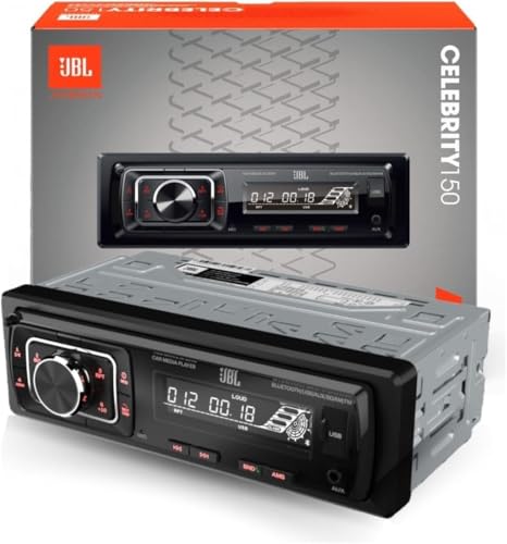 JBL Autoradio Bluetooth Voiture Celebrity 150 par Harman Kardon, Poste Radio 1 DIN, 4x50W, Streaming Bluetooth, kit Main Libre Voiture, écran Amovible, AM/FM,...