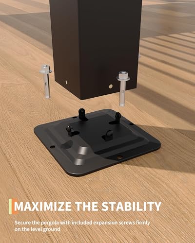 Image of 12X20 FT Louvered Pergola with Adjustable Roof, Integrated Drainage System, Easy Installation, Outdoor Pergola for Backyard, Garden, Poolside, Hardtop Gazebo