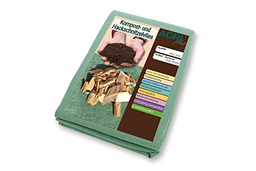 AGRI plus Fieltro de protección para compost, 200 g/m², para cobertura de compost, 6 x 25 m Cover