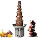 Kommerziell Schokoladen-Fondue-Brunnen, Rostfreier Stahl mit Temperaturregelung Schokoladen-Wasserfall-Maschine, Schmelztiegel für Saucen Perfekt für Nacho-Käse, Grillsoße, Ranch, Liköre / 7 Tier