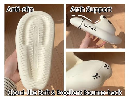 Cartoon Slides Thick Sole Cute Animal Slippers Kawaii Cat Panda for Women Girl Men Indoor Outdoor Soft4