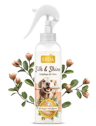 ERDA® 2-in-1 Fellpflege- & Glanzspray für Hunde & Katzen – 250ml Vitamin-Pflegespray mit Arganöl & Seidenprotein – Feuchtigkeitsspendend, Entwirrend & Schutz vor Schmutz – ohne Ausspülen