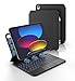 Produktbild Dexnor Hülle mit Tastatur für iPad A16 11 Generation/10 Generation(11/10.9 Zoll, 2025/2022), Magnetische Ultradünn Abnehmbares Folio, mit Multi-Touch Trackpad Beleuchtung Stifthalter, QWERTZ, Schwarz