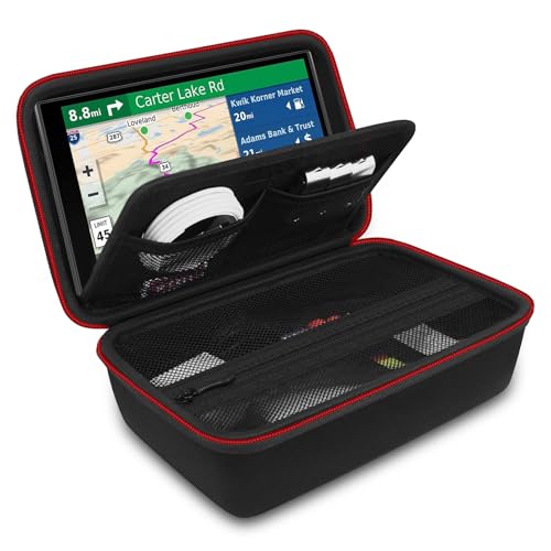 HESPLUS Hard GPS Case for 6-7 Inch Garmin DriveSmart 76/65/61/86, RV 750/780/785, dezl OTR700/610/800, Nuvi 2797LMT Garmin Catalyst, Truck GPS Traffic Navigation, Extra Room for Accessories