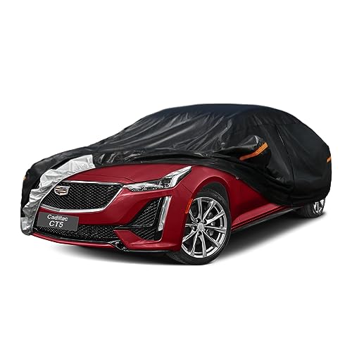 7 Layer Car Cover Custom Fit Cadillac CT5 (2019-2025) Waterproof All Weather, Heavy Duty Outdoor Snow Sun Rain Uv Protection (Ships from US Warehouse,