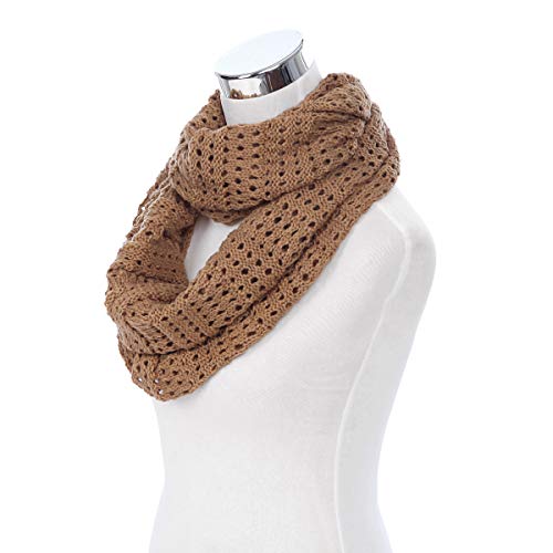 TrendsBlue Premium Winter Mesh Knit Infinity Loop Scarf3