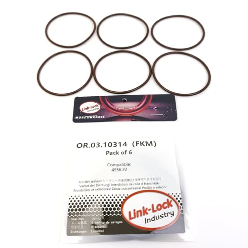 LINK-LOCK 6PCS OR.03.10314 FKM Viton Sealing O-Ring Kit of Vacuum Pump 4556.22 for CITROËN-5F4 5FE 5FN 5FP for OPEL-5GB A16 B16 DS-5FE 5FM 5FS
