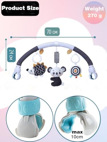 Image of Pau1Hami1ton Baby Stroller Arch Toys, Car Seat Toys,Bouncer Toy Bar /Mobile for Bassinet,Adjustable Baby Hanging Toys Fit for Crib Bed,Stroller,Car Seat.S-19(Koala)