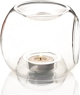 Clear Glass Tealight Holder Essential Oil Burner Aromatherapy Wax Candle Tart Burner Warmer Diffuser Aroma Candle Warmers Decoration