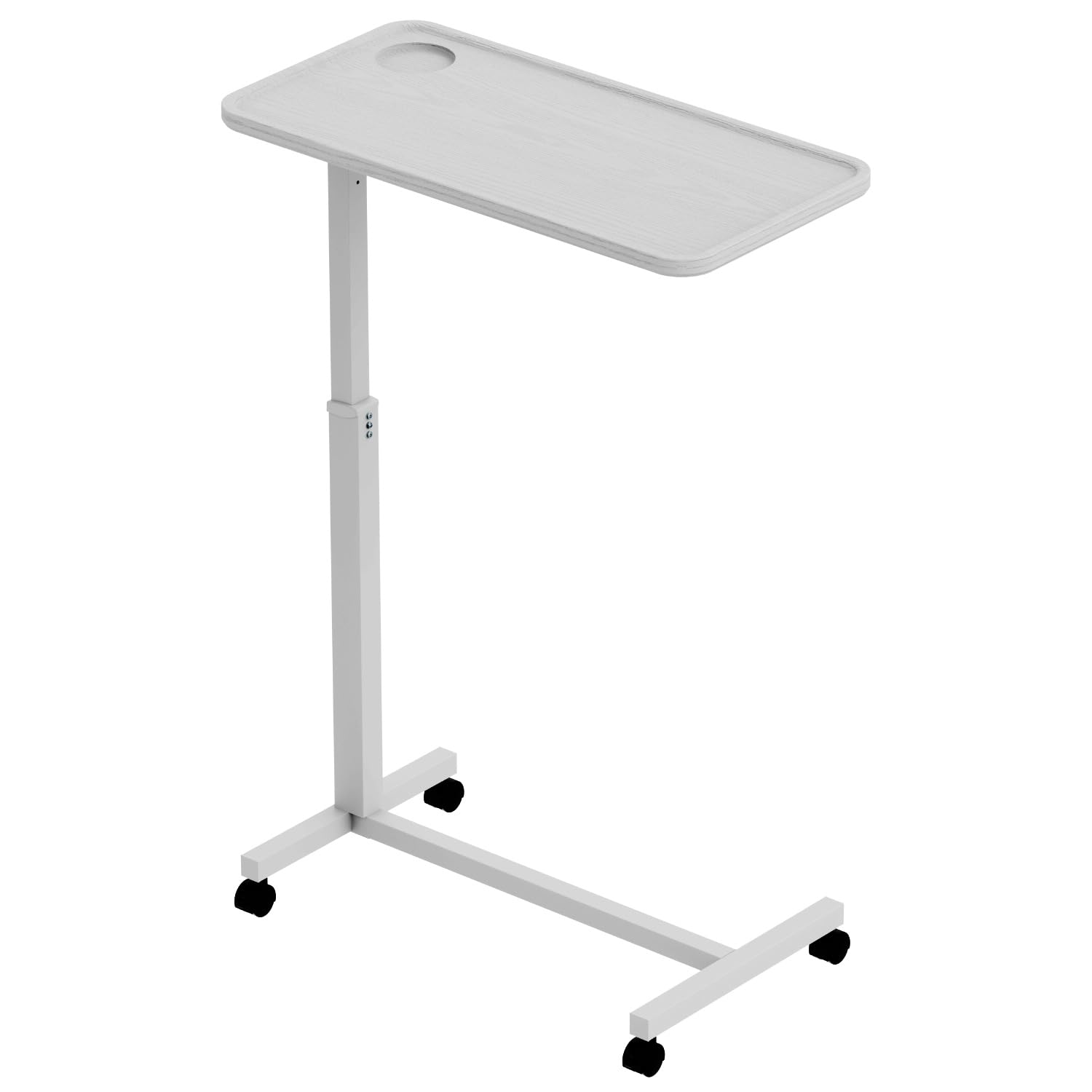 Bureau réglable en hauteur Allcam MBT01A blanc avec ressort et roues