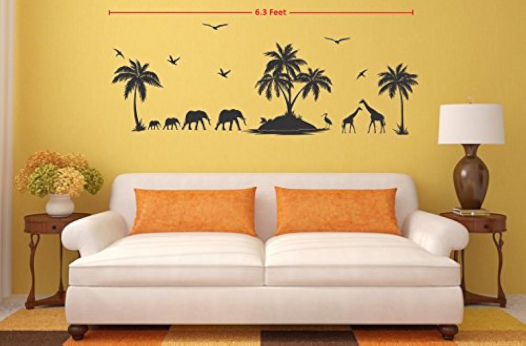 Wall Stickers Animals in a Jungle in Evening AN078