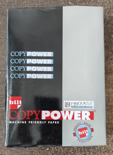 Image of Copy Power Paper | A4 Size | 75 GSM | 500 Sheets | White, 1 Ream | For Laserjet & Inkjet Printer | Fast Drying | Both Side Print (Pack of 1)