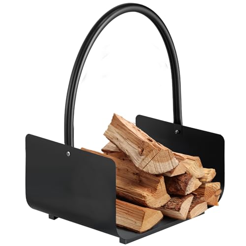 Amagabeli Holzkorb Kaminholz 40 x 30 x 40cm Kaminholzkorb Brennholzkorb...