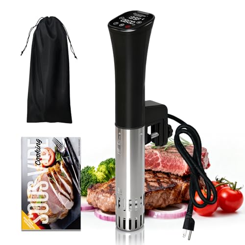 Image of Sous Vide Cooker, 1000W, Immersion Circulator Sous Vide Machine, Wine Chiller, Suvee Cooker with Accurate Temperature & Timer, Fast Heating, Cookbook, Easy to Store, Home Kitchen Use