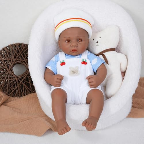 Muñeca bebé de silicona 15 pulgadas peso 4.85 lb para niños 3+ miniatura 6