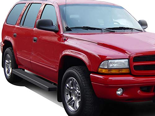 Estribos negros de acero inoxidable 5in para Dodge Durango miniatura 2