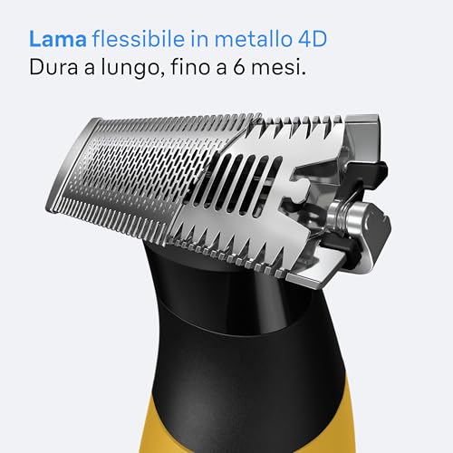 Braun Series XT3, Rasoio Elettrico Barba Tutto-In-Uno, +7 Strumenti Di Styling, Regolabarba Uomo Braun, Lama Affilata 4D Flex, Regola, Rade E Rifinisce, Viso, XT3205, Giallo - Immagine 3