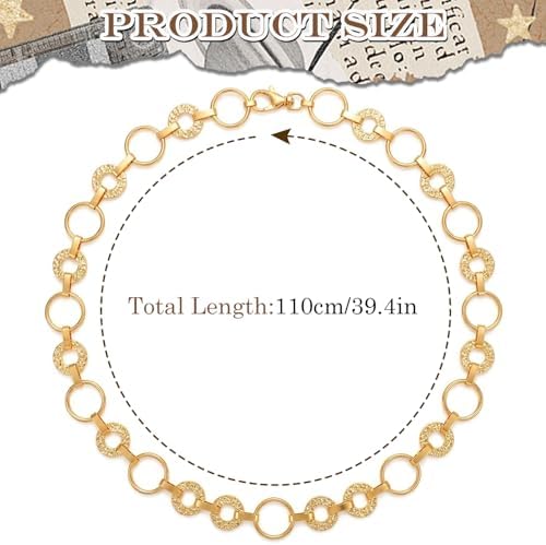 IGXX Kettengürtel für Damen, verstellbare Taillenkette aus Metall, Gliedergürtel für Kleider & Jeans, Accessoire für Party-Outfits, Damengürtel für Kleider