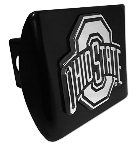 Ohio State University Buckeyes "Black with Chrome “O” Emblem" NCAA College Sports Trailer Hitch Cover Fits 2 Inch Auto Car Truck Receiver by Elektroplate - Used condition - US$35.74
