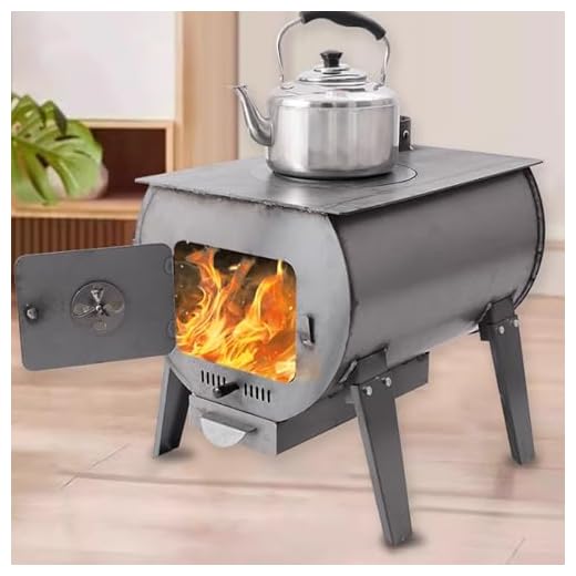 Estufa De LeñA PequeñA, Estufa Pellets con Horno De Hierro Fundido Y Patas Desmontables For Interiores Y Exteriores