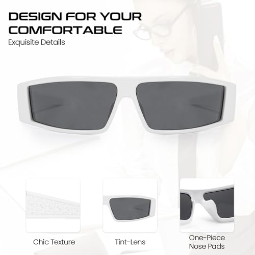 SODQW Wrap Around Sunglasses for Women Trendy Non-Polarized Headband Sun Glasses for Daily Wear with UV4003